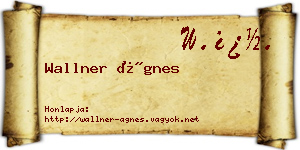 Wallner Ágnes névjegykártya